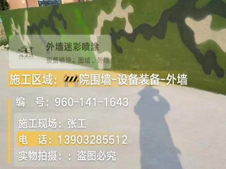 郑州 迷彩漆喷涂价格（按平方米计费）